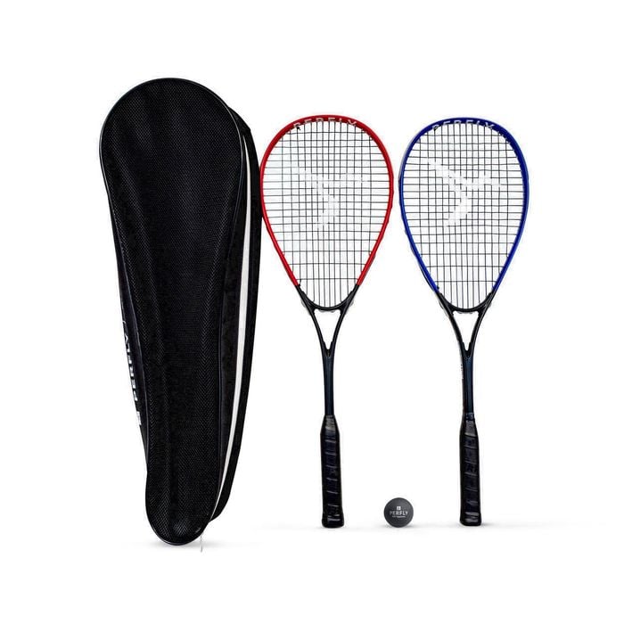 Decathlon - Squash Racket Set Wallbreaker 165 Club (2 Rackets/1 Red Dot Ball) - No Size