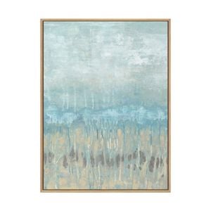 Artey | Coastline Abstraction I - Framed Canvas - Natural Frame - 90 x 120cm