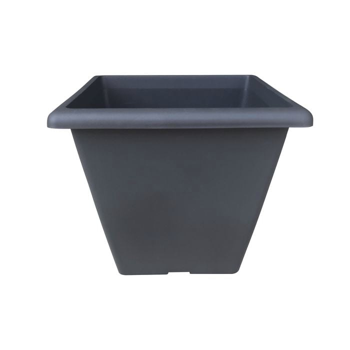 35 x 30cm Charcoal Square Plastic Pot