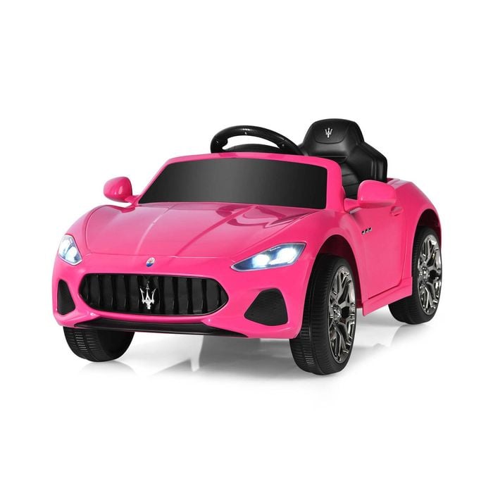 Costway 12V Electric Kids Ride On Car Maserati GranCabrio Licensed Car - Pink