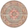 The Rug Connection Garden 211 Silver 200x200cm - Medium Round Transitional Pet Friendly Indoor Rug