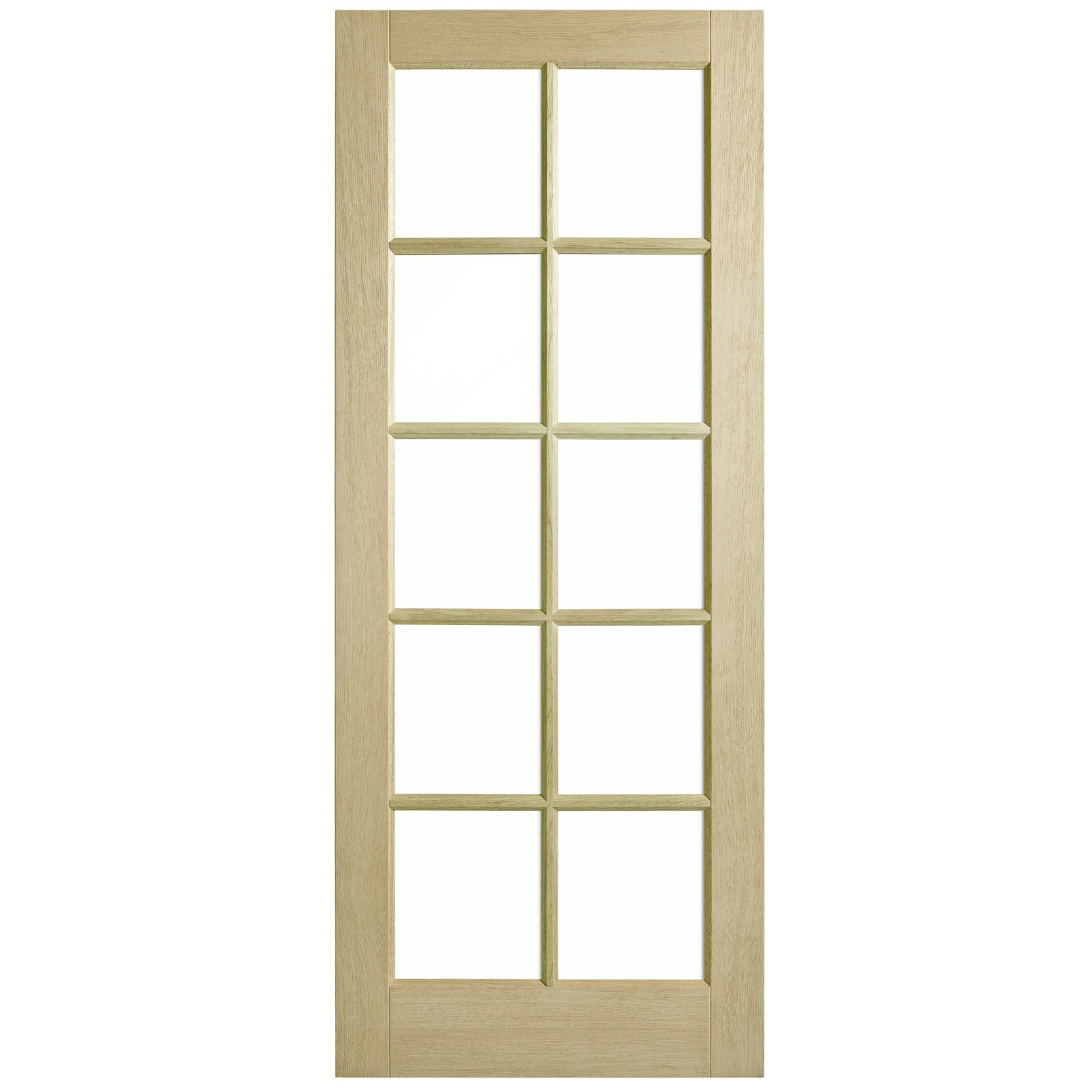 Corinthian 2040 x 820 x 40mm Entrance Door Blonde Oak Clear Glass AWO40G product image