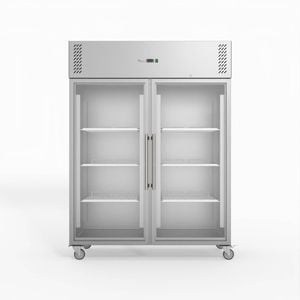 Fed-x S/s Two Full Glass Door Upright Fridge  - Commercial Drink Fridges (xurc1410g2v)