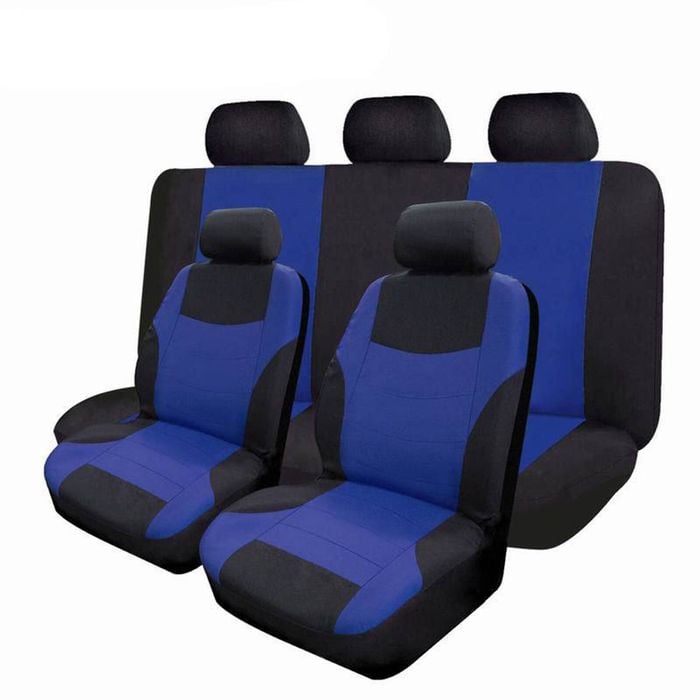 Catzon Car Seat Covers Polyester Airbag Compatible Universal Suv Van Truck-blue