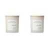 2PK French Connection Linen White Sea Salt & Coconut 1 Wick Medium Candle 200g