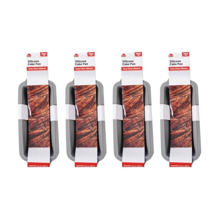 4PK Culinary Kitchen Silicone Non-Stick Oven Safe Loaf Pan 30x15x7cm Grey