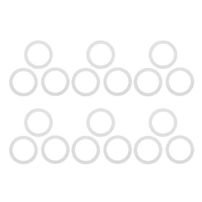 6x 3pc Coffee Culture 6-Cup Silicone Gasket For Stovetop Espresso Cup White