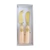 2pc Lvd Entertaining Mix Bee Cheese Knife Marbleised Resin Set Gold/pink