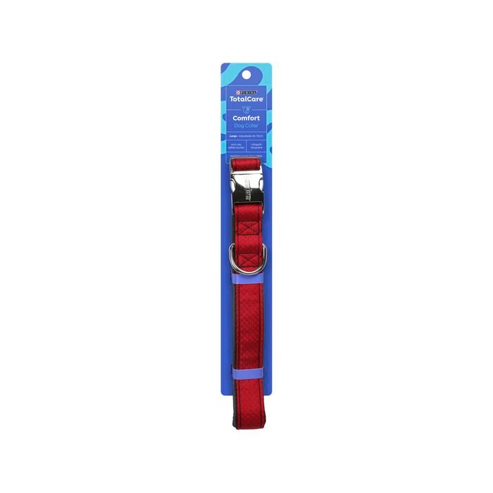 Purina Total Care Red Comfort Dog Collar - Large