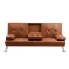 Levede Adjustable Sofa Bed Lounge 3 Seater Leather
