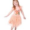 Emma Memma Deluxe Tutu Dress for Girls with Tulle Skirt and Butterfly Headband - Peach Colour, TODDLER