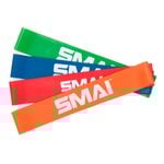 SMAI Rubber Mini Resistance Bands - Set of 4 - Multi-Coloured