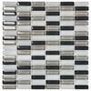Decor8 298 x 304 x 6mm Night Grey Henning Glass Mosaic Tile