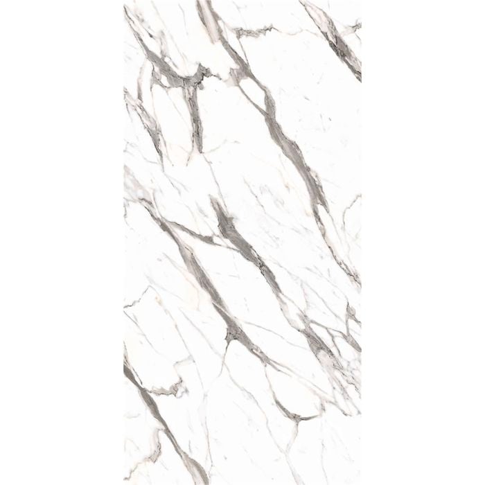 Wall Art 2400 x 1200 x 3mm White Marble Wet Area Wall / Shower Panel