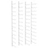 vidaXL 2x Wall Mounted Wine Racks for 24 Bottles White Iron Bottle Holder