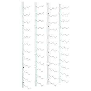 vidaXL 2x Wall Mounted Wine Racks for 24 Bottles White Iron Bottle Holder