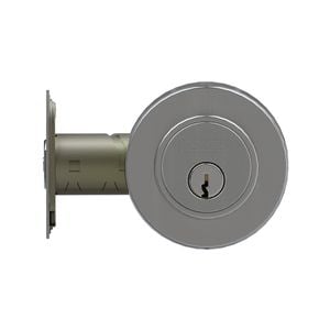 Schlage Chrome Satin Plate Round Double Cylinder Deadbolt 