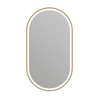 Barelli Signature 1200 x 600mm Brushed Brass Framed Pill LED Mirror Front-Lit