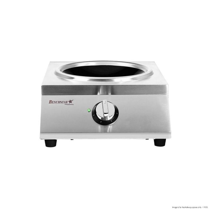 Benchstar Ceramic Induction Wok W/ Stainless Steel Body  - Induction Cooking (iw500)