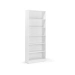 Belle Bookshelf Display Cabinet 6 Tier Bookcase Storage Display Shelf Adjustable 78cm White