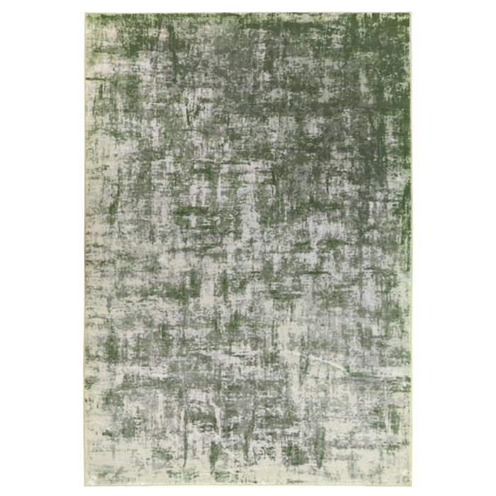 Fab Habitat 90x150cm Green Denau Distressed Machine Washable Rug