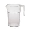 Cambro Pitcher Camwear Stackable Polycarbonate Frosted Clear 1ltr Beverage Service
