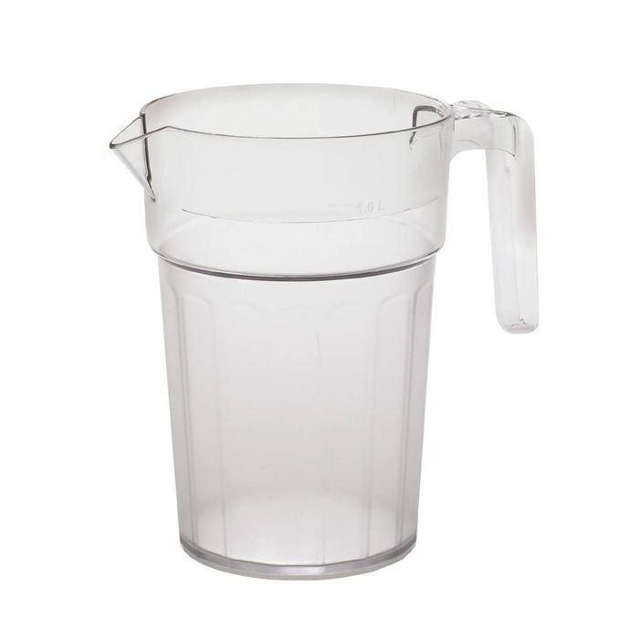Cambro Pitcher Camwear Stackable Polycarbonate Frosted Clear 1ltr Beverage Service