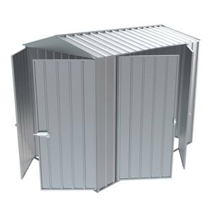 Build-a-Shed 1.5 x 2.3 x 2.3m Gable Double Hinged Side Door Shed - Zinc