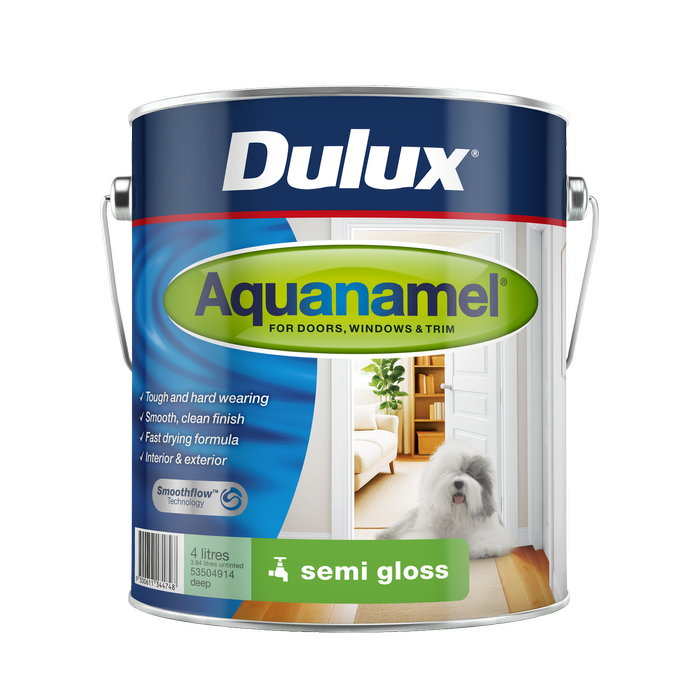 Dulux 4L Enamel Paint Aquanamel Semi Gloss Deep - 4L