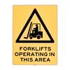 Sandleford 450 x 600mm Forklifts Operating Plastic Sign