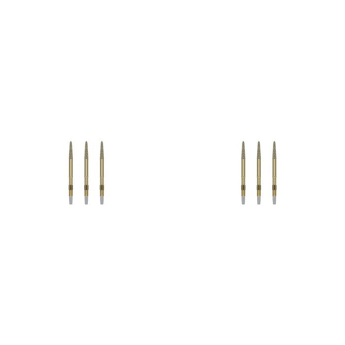 6pc Target Swiss DX Diamond Grip Dart Points 35mm - Gold