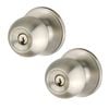 Ikonic Stainless Steel Two Entrance Knob Sets Keyed Alike