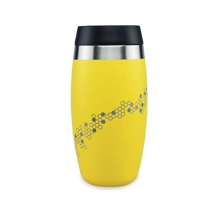 O'helo Yellow Tumbler With Etched Bees 400ml
