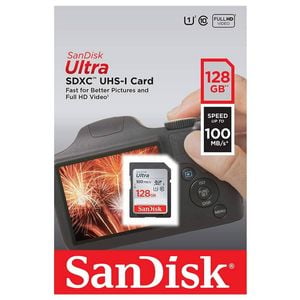 Sandisk Ultra 128gb Sd Card Sdxc Uhs-i Camera Dslr Memory Card Sdsdunr-128g 100mb/s