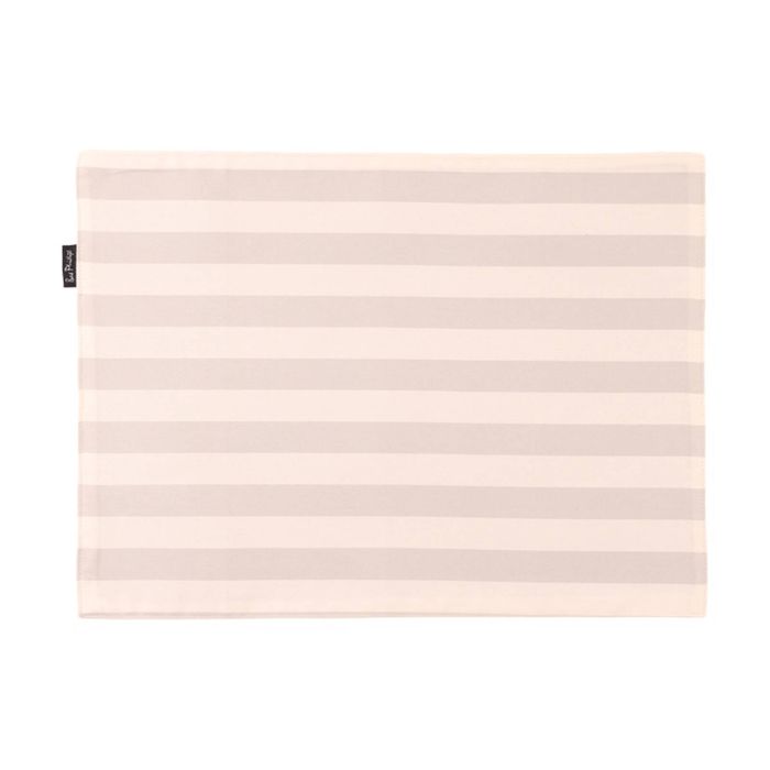 4pc Bas Phillips Printed Linen Looks Placemat Set Natural Stripes 33x45cm
