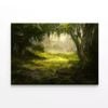 Foggy Forest Scene with Trees  Print 100% Australian Made 75 x 50cm  (Stretched)