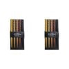 2x 5pc Essen Acacian Chopsticks Wood Cutlery Dining Utensils Multicoloured