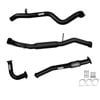 Ignite Exhausts Turbo Back For Nissan Gu Patrol 4.2l Leaf Spring Ute 3" No Dump Pipe With Hotdog Black Aluminised Steel