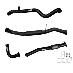 Ignite Exhausts Turbo Back For Nissan Gu Patrol 4.2l Leaf Spring Ute 3" No Dump Pipe With Hotdog Black Aluminised Steel