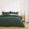 Dreamaker Ormond Quilted Quilt Cover Set Forest Green Single Bed