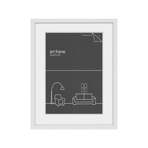 Frames & Hangers 29x37cm Picture Poster Frame White With Double Mat