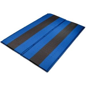 Double Self Inflating Mattress Sleeping Mat Air Bed Camping Hiking Joinable - Blue