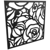 ProtectorAl 300 - 1200 x 300 - 1200mm Gloss Black / Satin Black Roses Unframed Composite Deco Panel