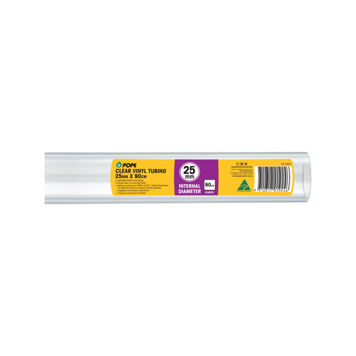 Pope 25mm x 90cm Clear Vinyl Tubing