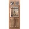 Woodcraft 2040 x 820 x 40mm Entrance Door Federation Antique Rose Glass FED1