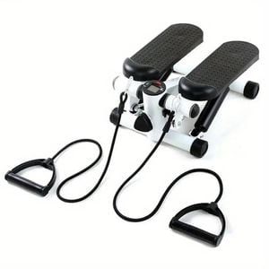 NNETM Compact Hydraulic Fitness Stair Stepper with Resistance Bands