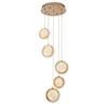 Vencha Yoyo 5 Light Tri-Colour LED Pendant - Gold