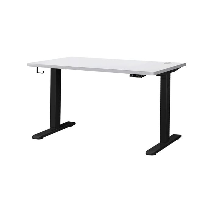 Oikiture Electric Standing Desk Single Motor 1.2m White Tabletop