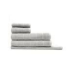 5pc Sheraton Luxury Maison Subway Towel Pack 100% Cotton Silver Grey