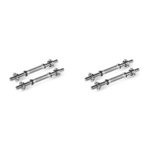 2x 2pc Spinlock Dumbell Handle V2 Weight Bar Home Workout Exercise 14in
